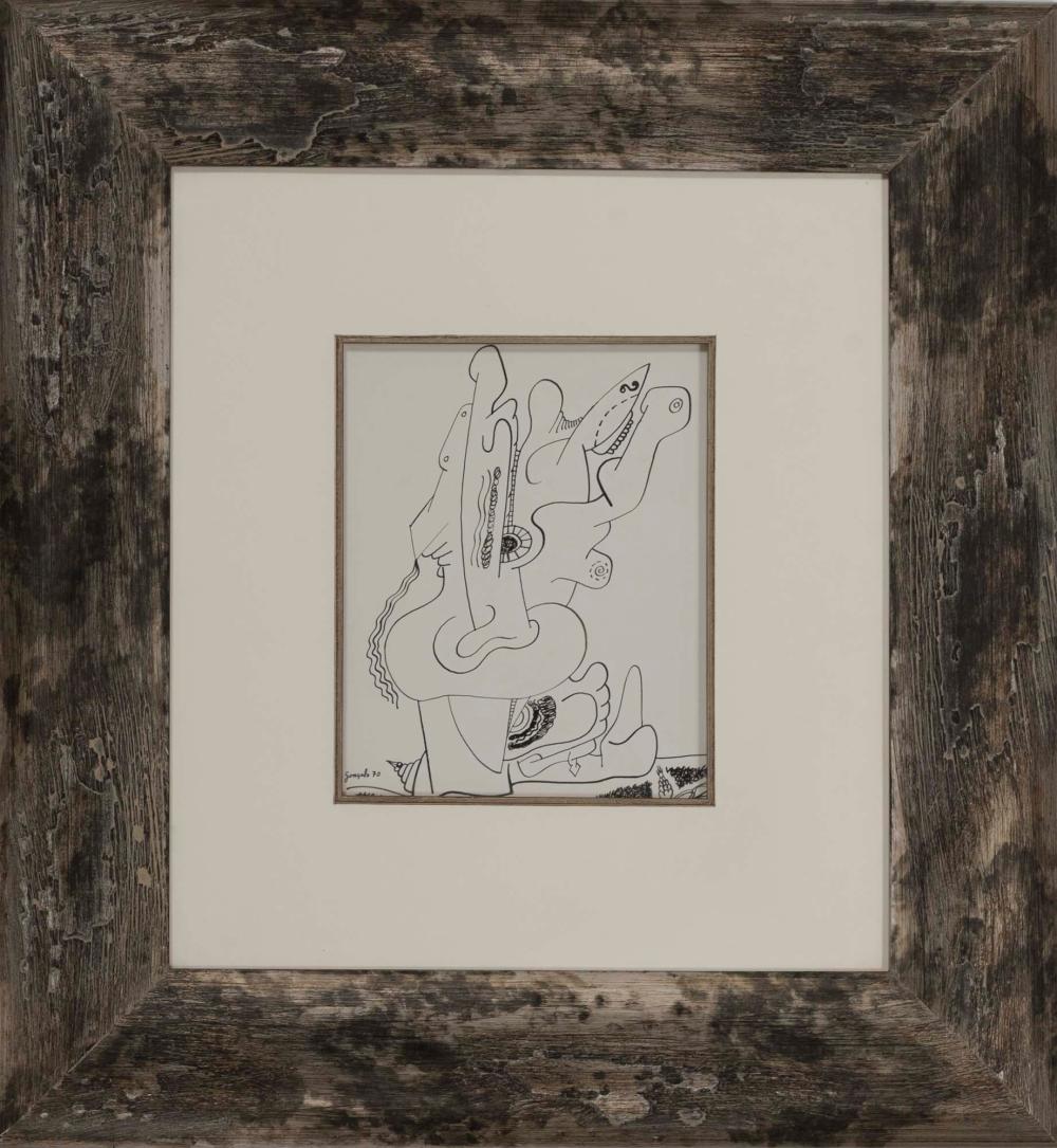 Gonçalo Duarte comparable auction result: gon alo duarte desenho a tinta da china sobre papel dim aprox 20 x 16 5 cm