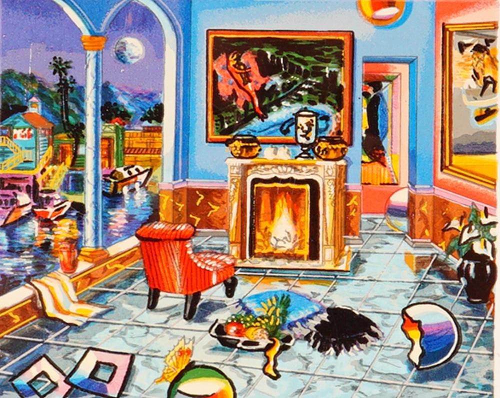 Alexander Astahov comparable auction result: alexander astahov serigraph on paper study room signed numbered