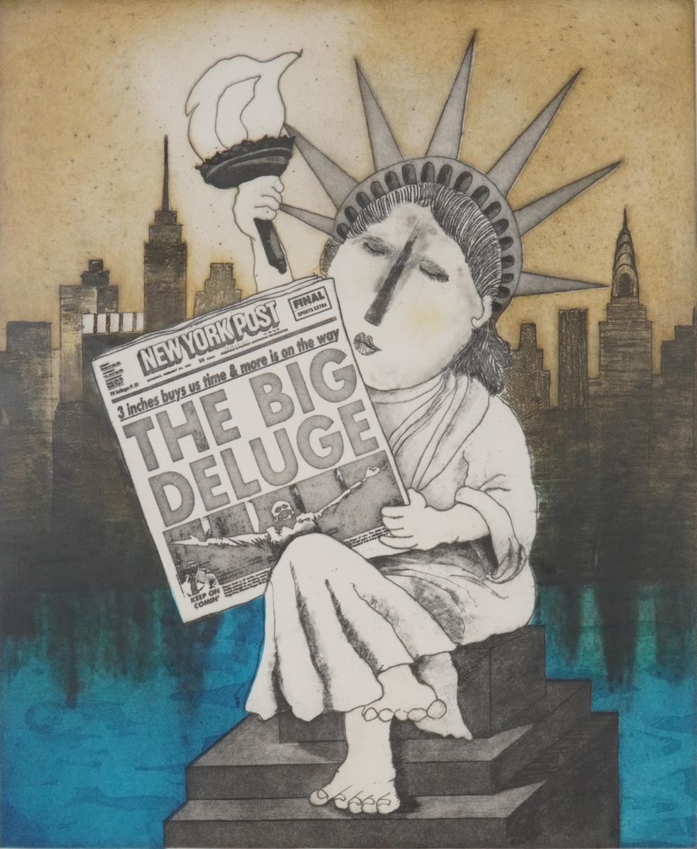 Christina  Amarger comparable auction result: christine amarger french b 1944 color etching signed w christies coa