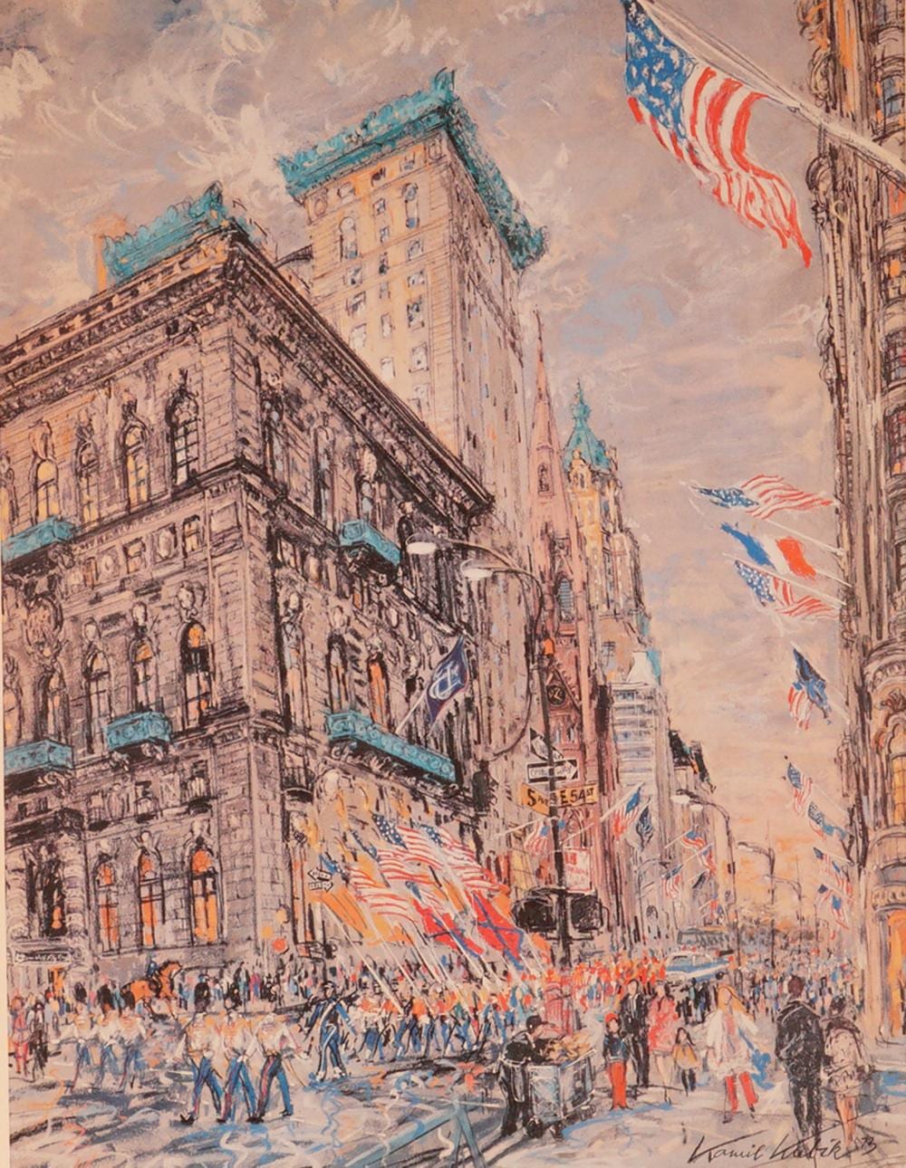 Kamil Kubik comparable auction result: kamil kubik artist proof lithograph on paper university club ny signed
