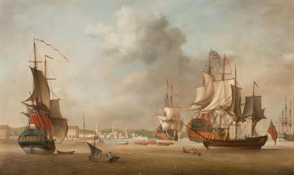 Louis Dodd comparable auction result: louis dodd english 1943 2006 long wharf occupation of boston