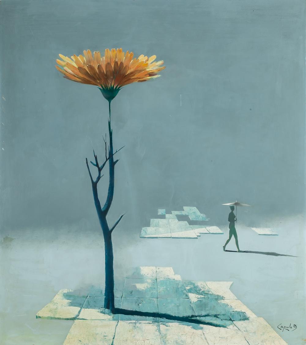José Manuel Capuletti comparable auction result: jos manuel capuletti valladolid 1925 germany 1976 surrealist composition with dandelion