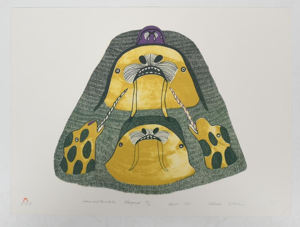 Pitseolak Ashoona comparable auction result: pitseolak ashoona 1904 1983 inuit lithograph