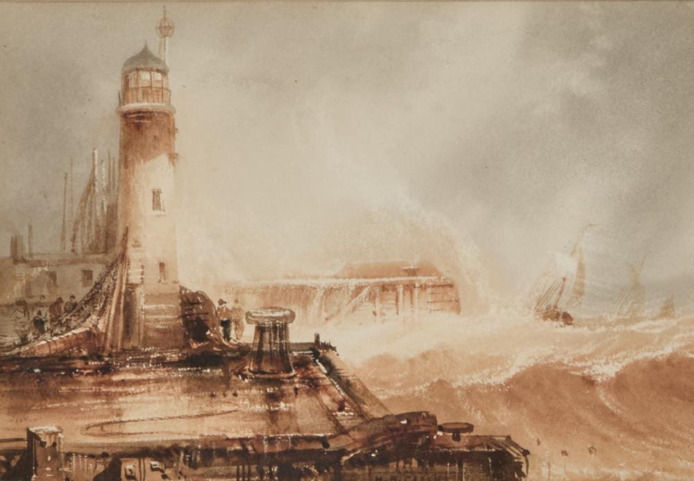 Henry Barlow Carter comparable auction result: henry barlow carter 1804 1868 vessels entering scarborough harbour 1854