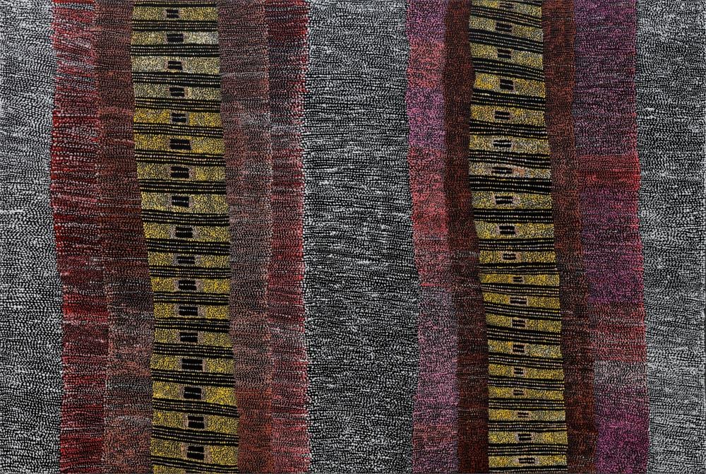Sabrina Robertson Nangala comparable auction result: sabrina robertson nangala mina mina acrylic on canvas 102cm x 151cm