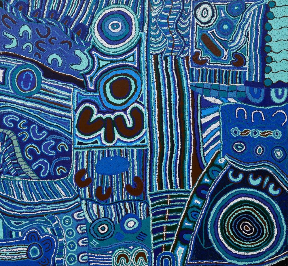 Lydia Young NAKAMARRA comparable auction result: lydia young nakamarra women s ceremony acrylic on linen 99cm x 107cm