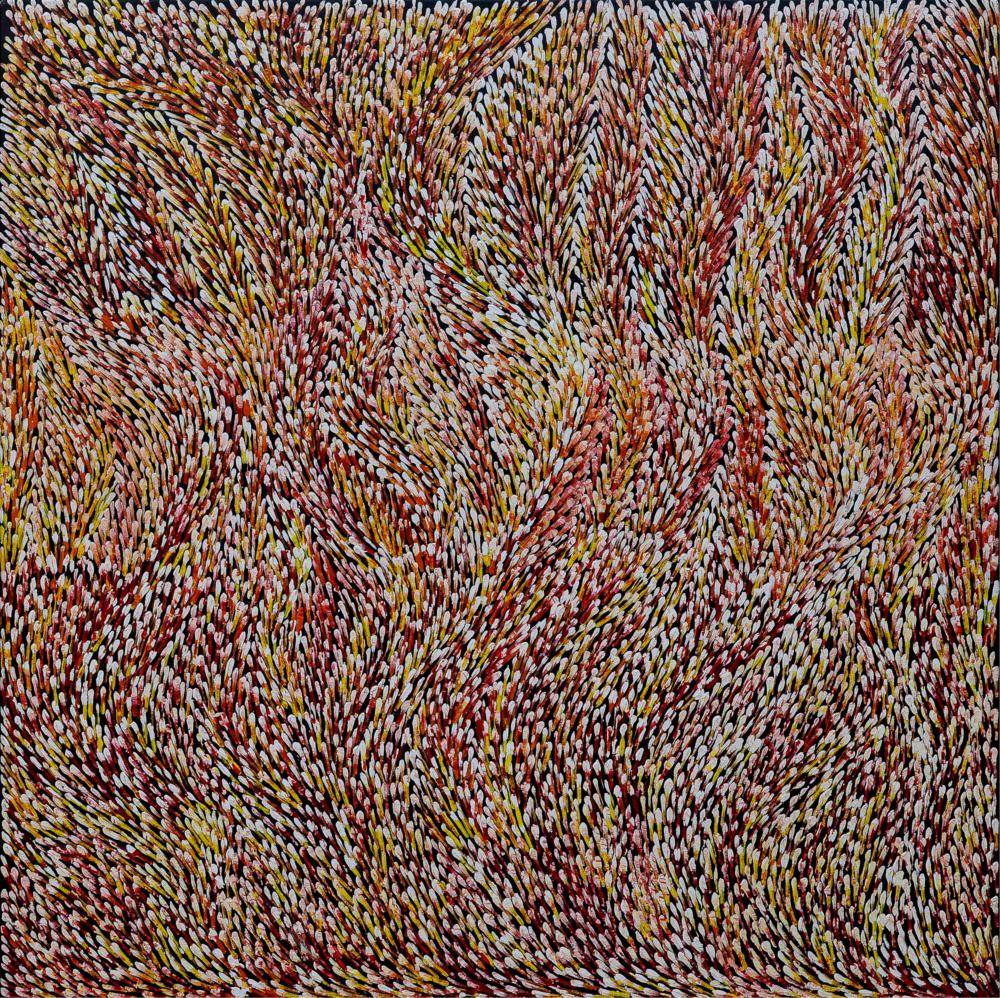 Lynette Corby Nungarrayi comparable auction result: lynette corby nungarrayi tree root dreaming acrylic on canvas 99cm x 99cm