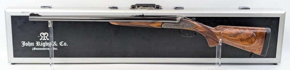 John Rigby comparable auction result: john rigby co side lock 470 nitro express double rifle w case
