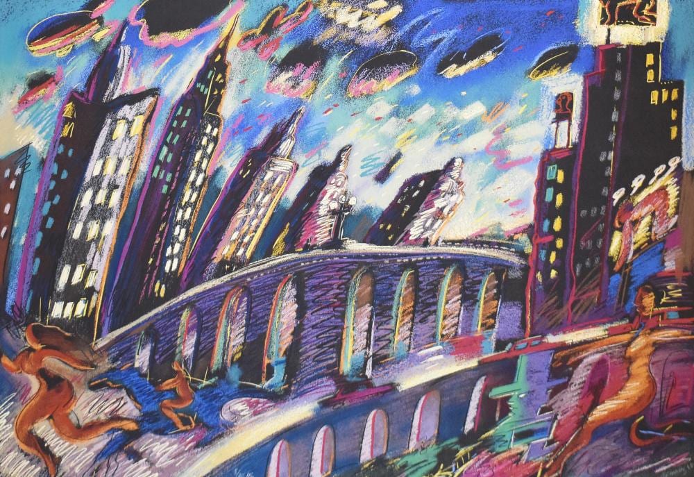 Carlos Almaraz comparable auction result: carlos almaraz 1941 1989 growing city 1987