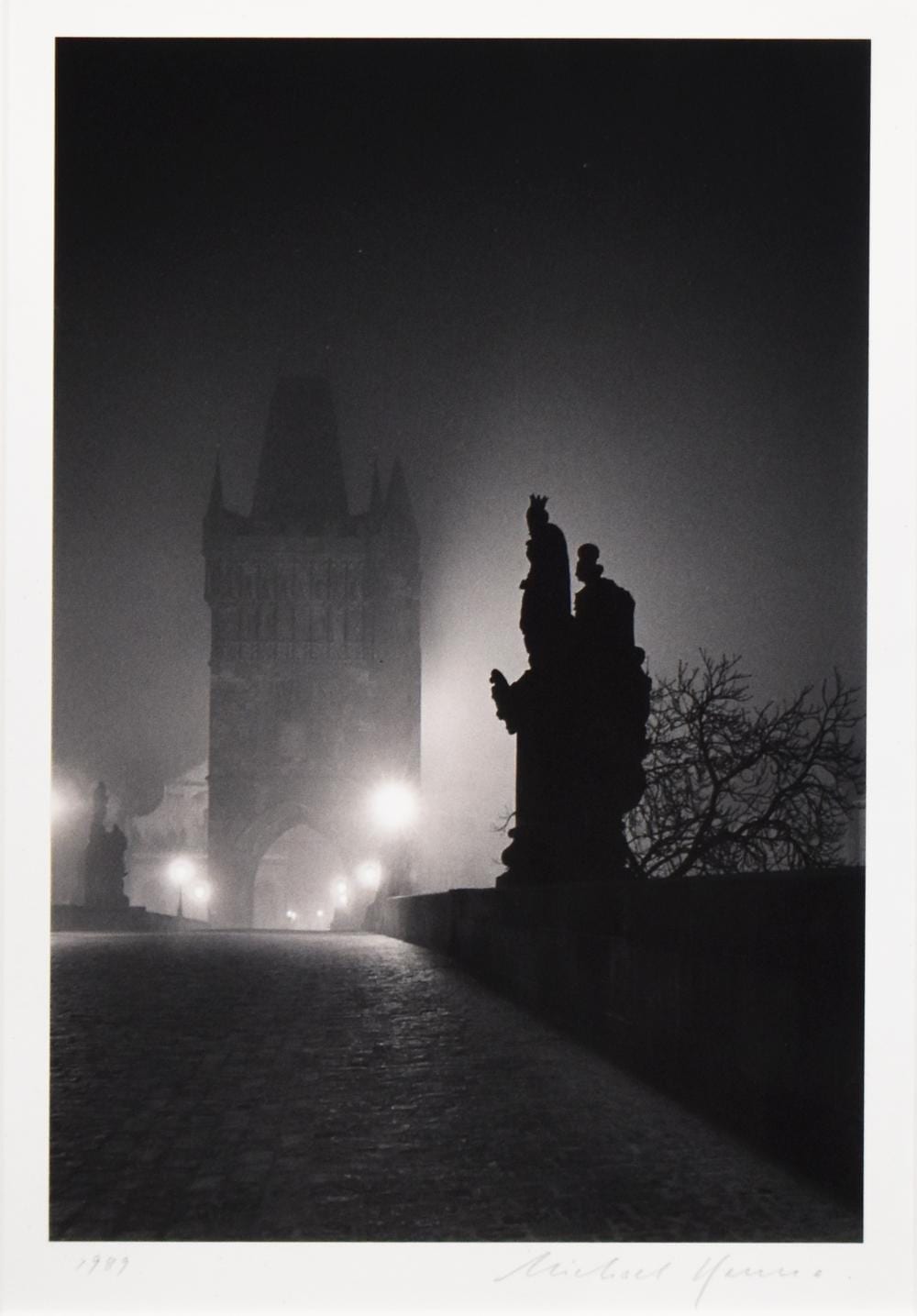Michael Kenna comparable auction result: michael kenna 1953 charles bridge study 4 prague czechoslovakia 1989 printed 1990