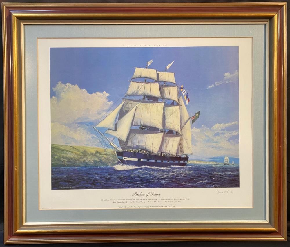 Kenneth King comparable auction result: kenneth king 1939 2019 hand signed lithograph titled harbor of tears 1989 31in x 36in 79cm x 91cm