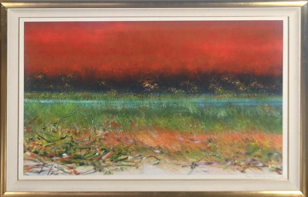 Tom Gleghorn comparable auction result: thomas gleghorn mirage of red dust at lake amadeus