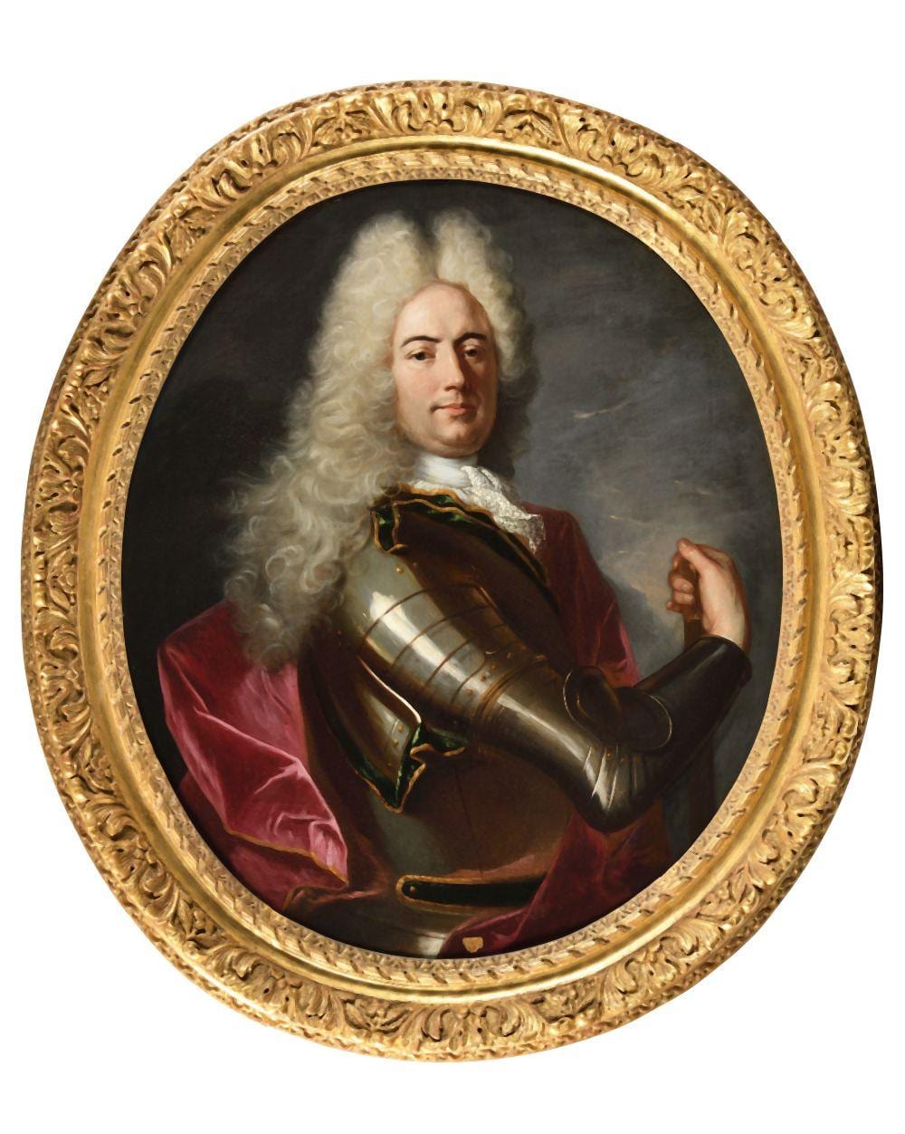 Hyacinthe Rigaud comparable auction result: hyacinthe rigaud 1659 1743 atelier deportrait d un seigneur g nois en ar