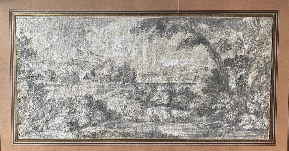 gaspard dughet 1615 1675 suiveur de paysage anim encre lavis et re · Osenat · 2025-12-21 Gaspard Dughet comparable auction result: gaspard dughet 1615 1675 suiveur de paysage anim encre lavis et re