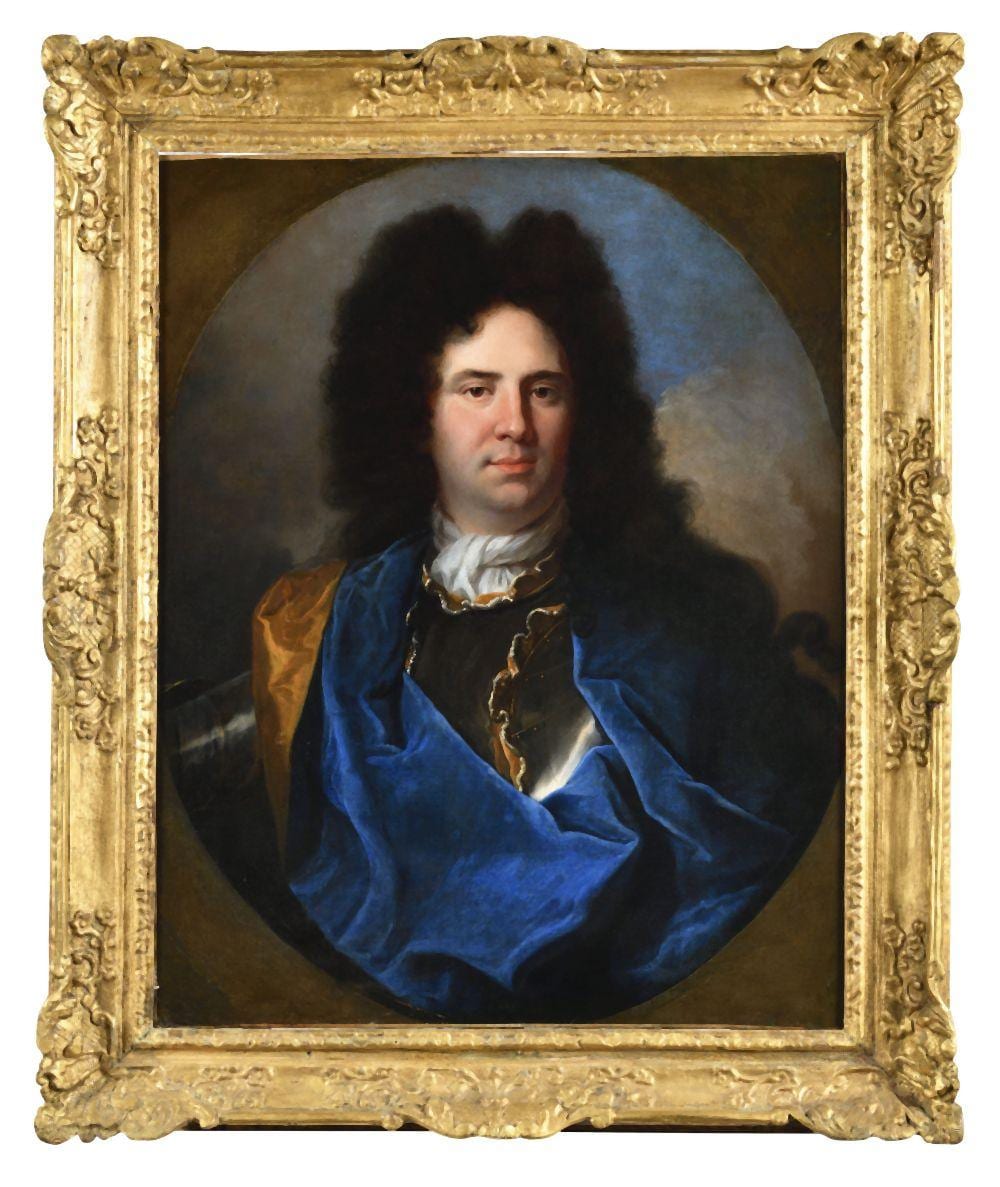 Hyacinthe Rigaud comparable auction result: hyacinthe rigaud 1659 1743 portrait d homme au manteau bleu circa 1690