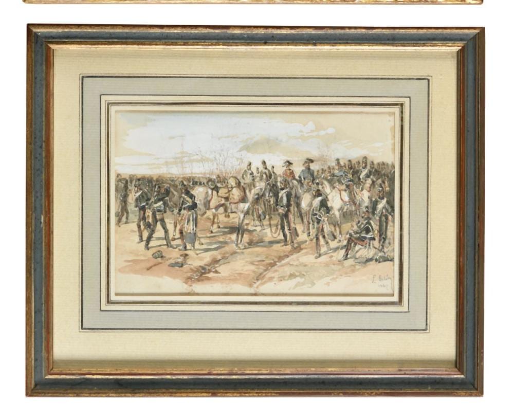 Edouard Detaille comparable auction result: edouard detaille 1848 1912 sc ne de bataille petite aquarelle sign e