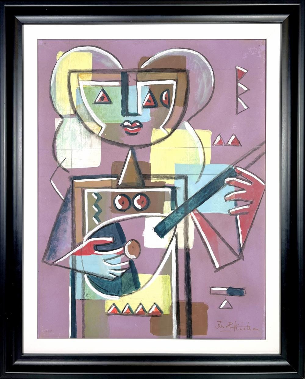 Ibrahim Kodra comparable auction result: ibrahim kodra suona il mandolino 1979