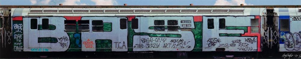 Henry Chalfant comparable auction result: henry chalfant 1940 nyc subway graffiti panorama base tca 1979 printed 2013