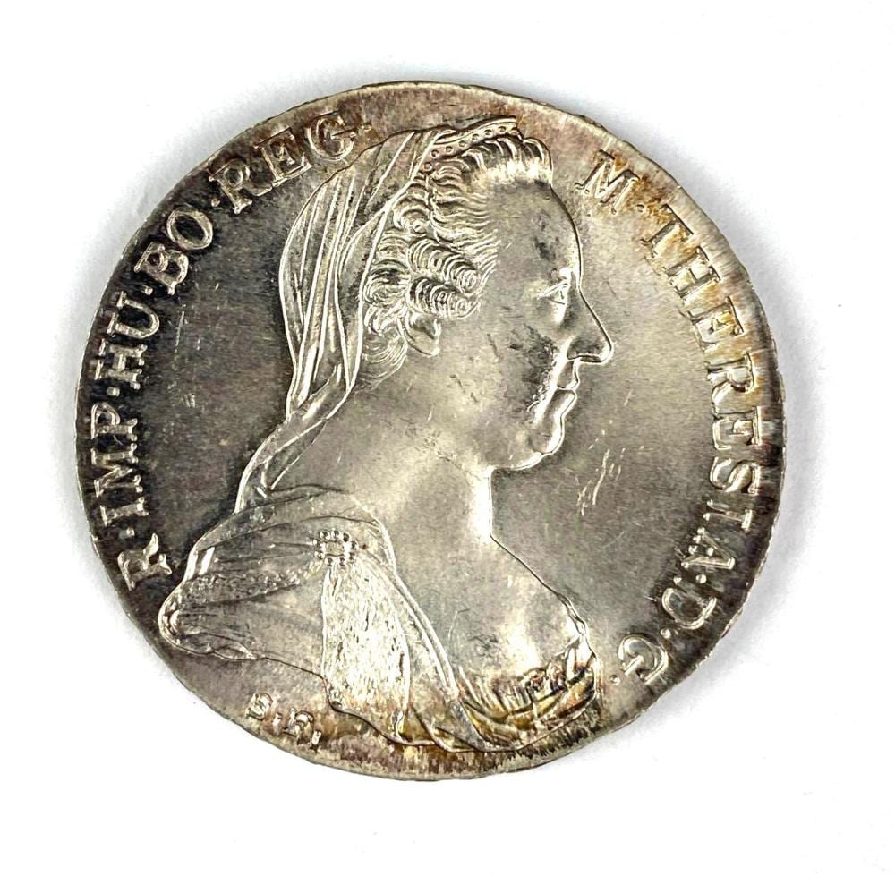 1780 Austria Maria Theresa Thaler .90 oz Silver Coin sold by Matthew Bullock Auctioneers, lot 375 — auction record photograph