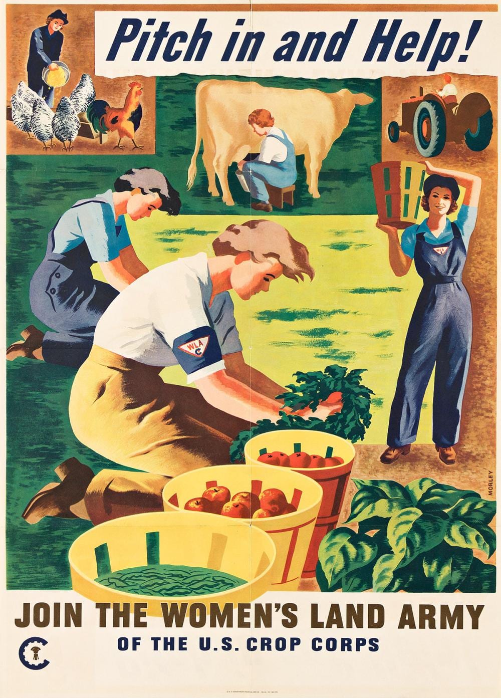 hubert morley 1888 1951 join the women s land army of the u s crop corps 1944 28x20 inches 71x50 cm u s government printing o · Swann Auction Galleries · 2024-08-08 Hubert Morley comparable auction result: hubert morley 1888 1951 join the women s land army of the u s crop corps 1944 28x20 inches 71x50 cm u s government printing o