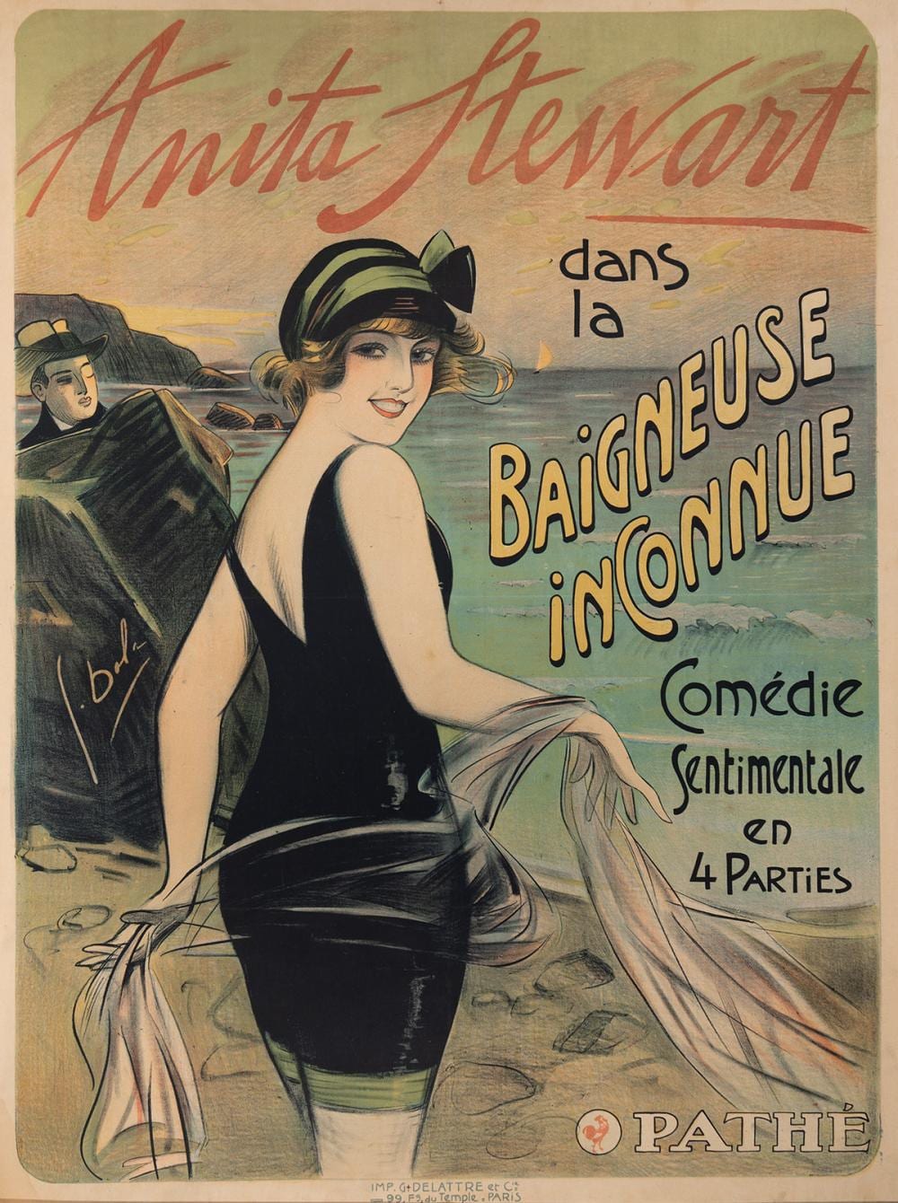 Georges Dola comparable auction result: georges dola edmond vernier 1872 1950 anita stewart dans la baigneuse inconnue circa 1919 61 x46 inches 156 x116 cm g delattr