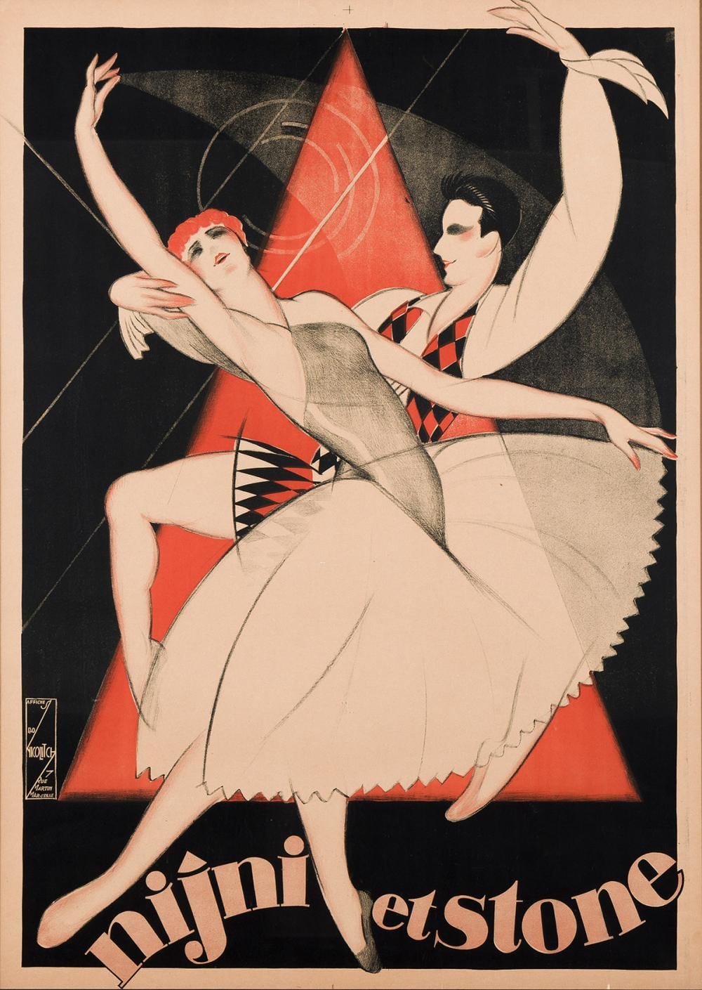 Obrad Nicolitch comparable auction result: obrad nicolitch 1898 1976 nijni et stone circa 1930 54 x39 inches 138 x99 cm affiches nicolitch marseille