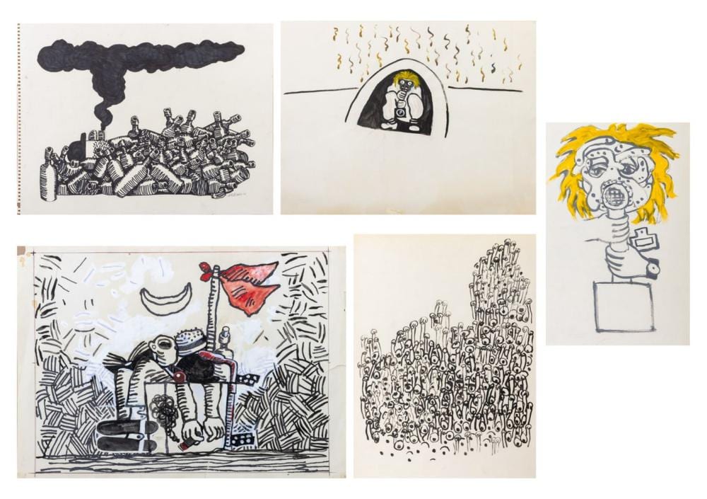 Domenick Capobianco comparable auction result: domenick capobianco painting studies mixed media 5