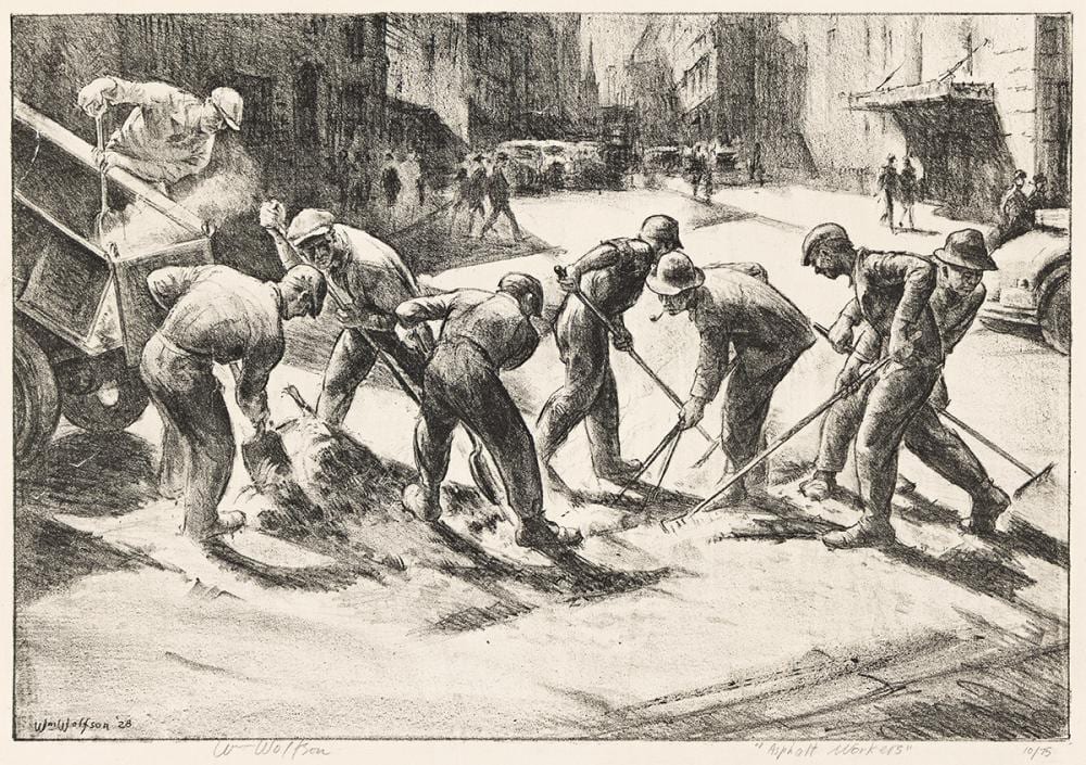 William Wolfson comparable auction result: william wolfson 1894 1966 asphalt workers