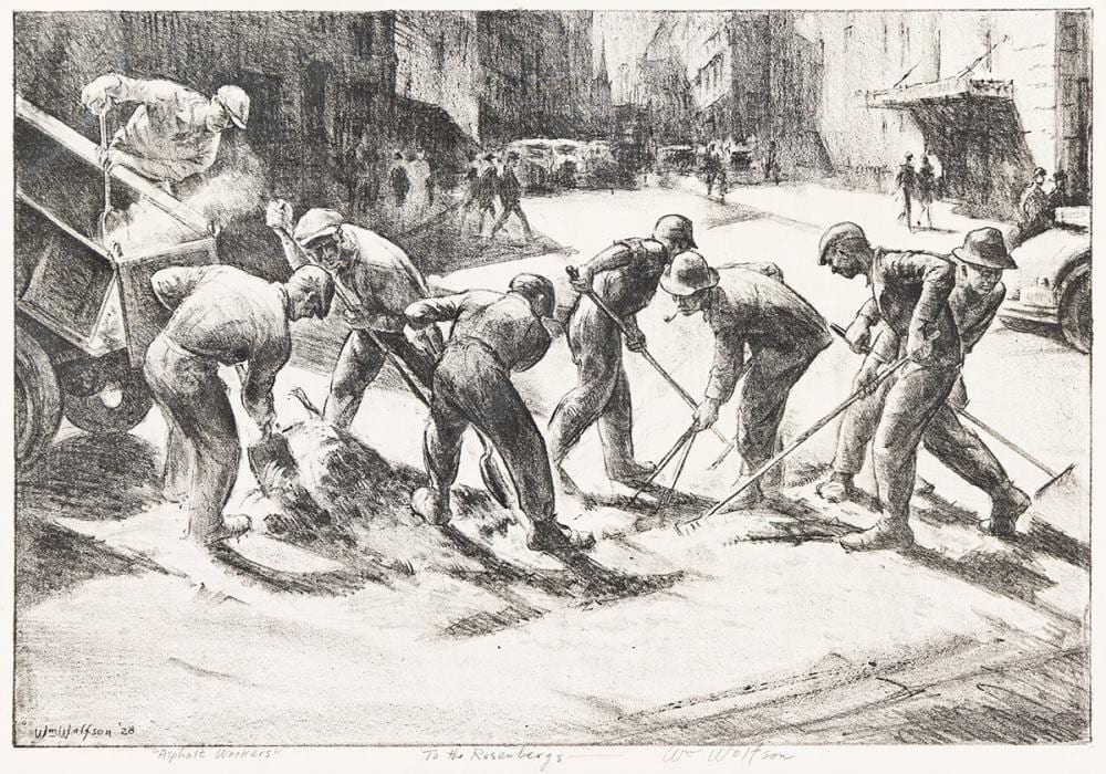 William Wolfson comparable auction result: william wolfson 1894 1966 asphalt workers