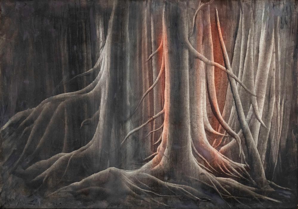 Manoucher Niazi comparable auction result: manoucher niazi b 1936 oil on canvas