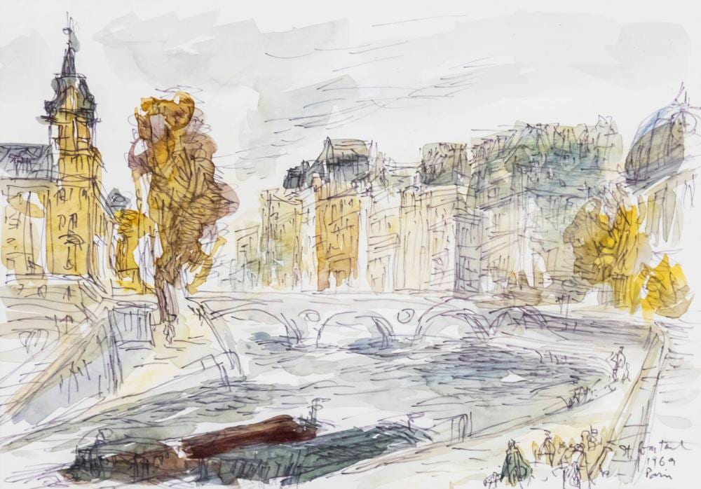 stefan constantinescu romanian 1898 1984 paris watercolor and ink on paper 1969 · Pasarel · 2025-12-22 Stefan Constantinescu comparable auction result: stefan constantinescu romanian 1898 1984 paris watercolor and ink on paper 1969