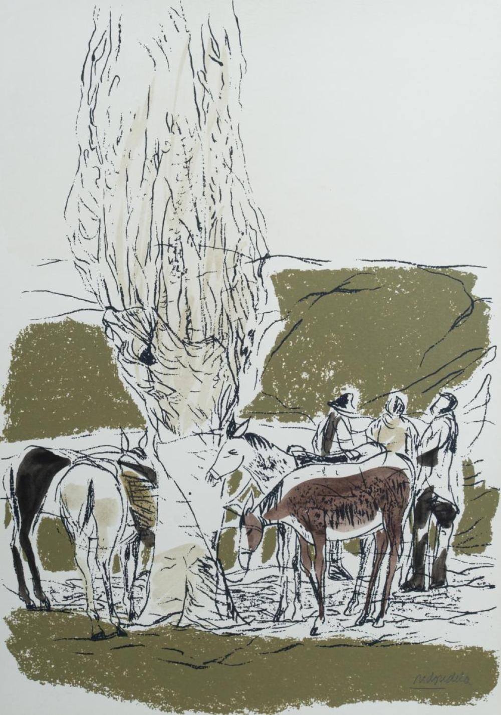 Agustín Redondela comparable auction result: agust n redondela madrid 1922 2015 paisaje acuarela so