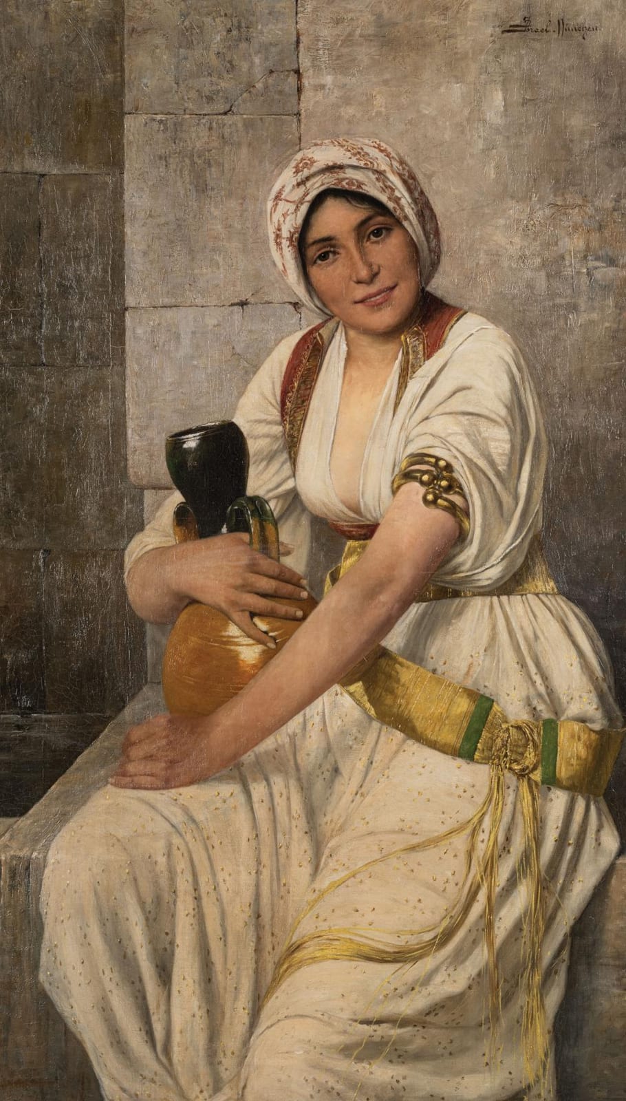 Daniel Israel comparable auction result: daniel israel austria 1859 1901 woman with vase