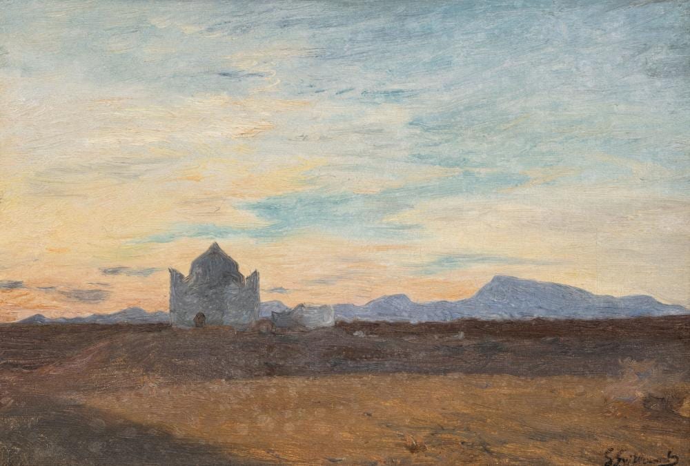 Gustave Guillaumet comparable auction result: gustave guillaumet puteaux 1840 paris 1887 marabout of lalla marnia