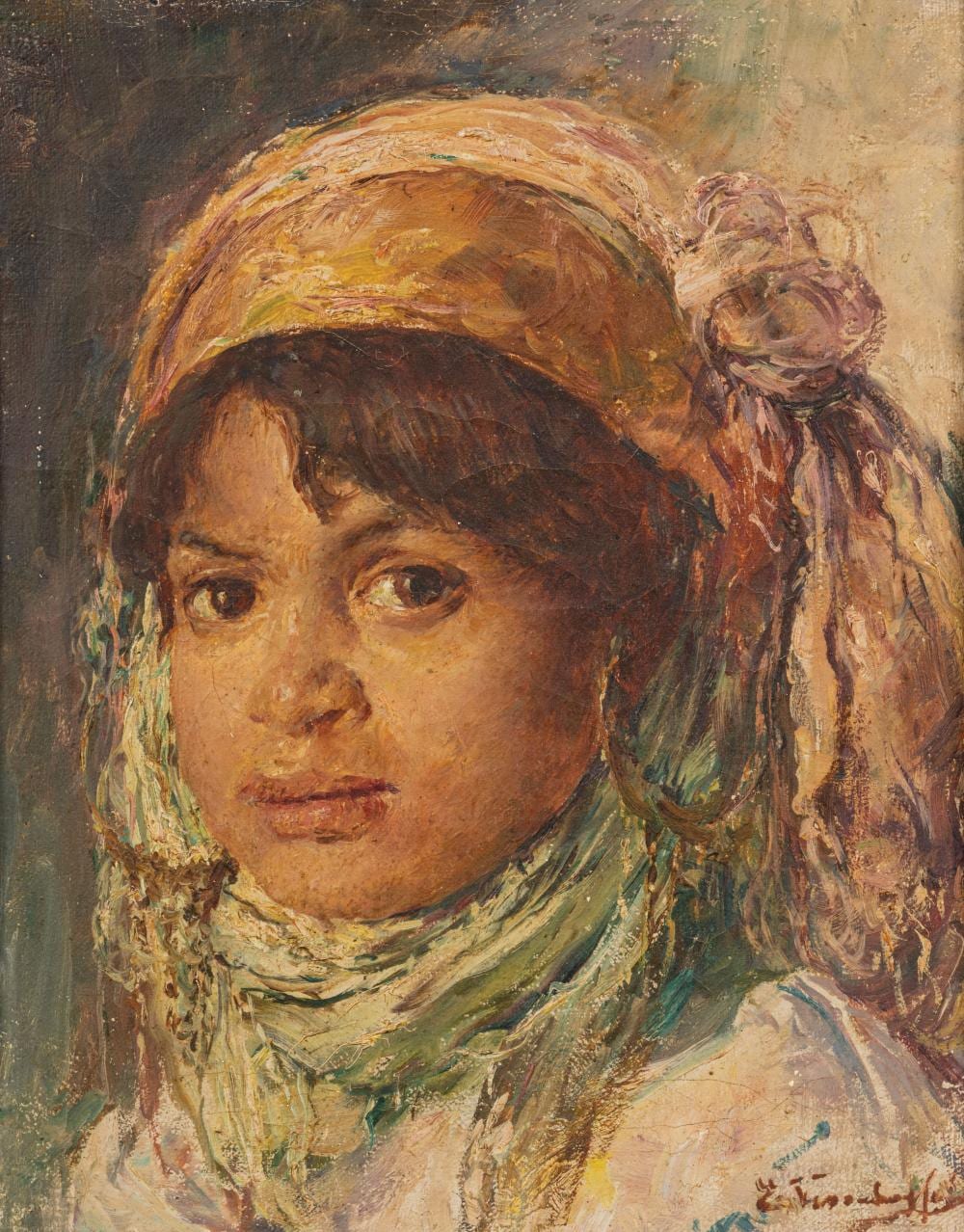 Edouard Verschaffelt comparable auction result: edouard verschaffelt ghent 1874 bou sa da 1955 portrait of a young girl