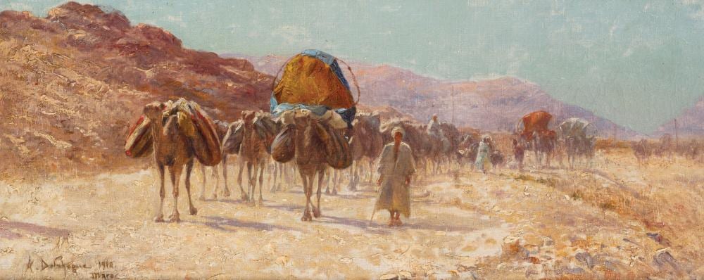 Alexis Delahogue comparable auction result: alexis auguste delahogue 1867 1953 the caravan