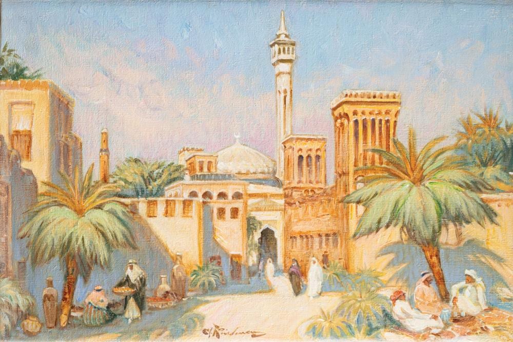 Martin Lindenau comparable auction result: martin lindenau weimar b 1948 dubai in the old quarter of bastakiya