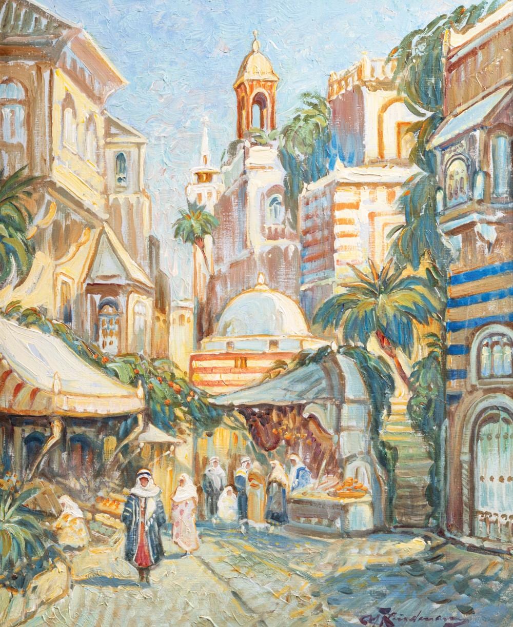 Martin Lindenau comparable auction result: martin lindenau weimar b 1948 syria damascus in the old city