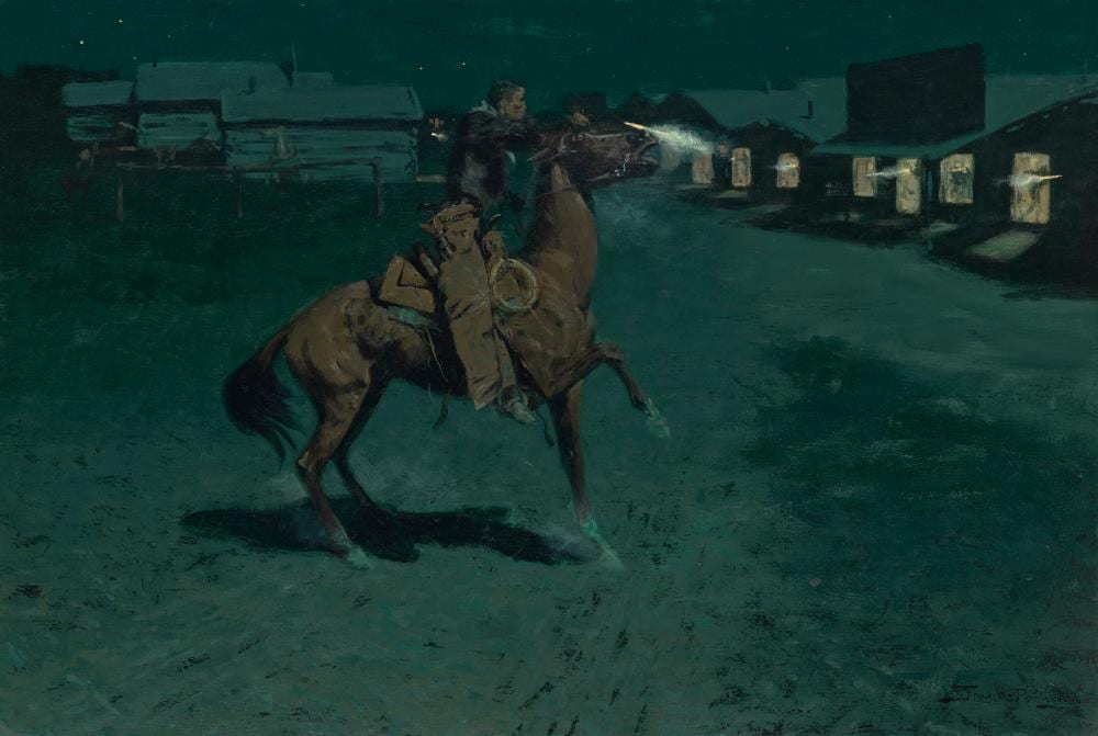 Frederic Remington (1861-1909). An Argument with the Town Marshall. oil on comparable sale