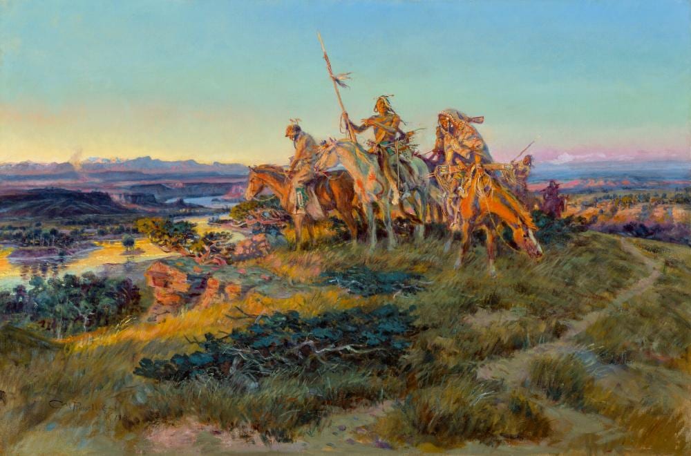 Charles Marion Russell (1864-1926). Dust. oil on canvas24 x 36 in. (61 x 91 comparable sale