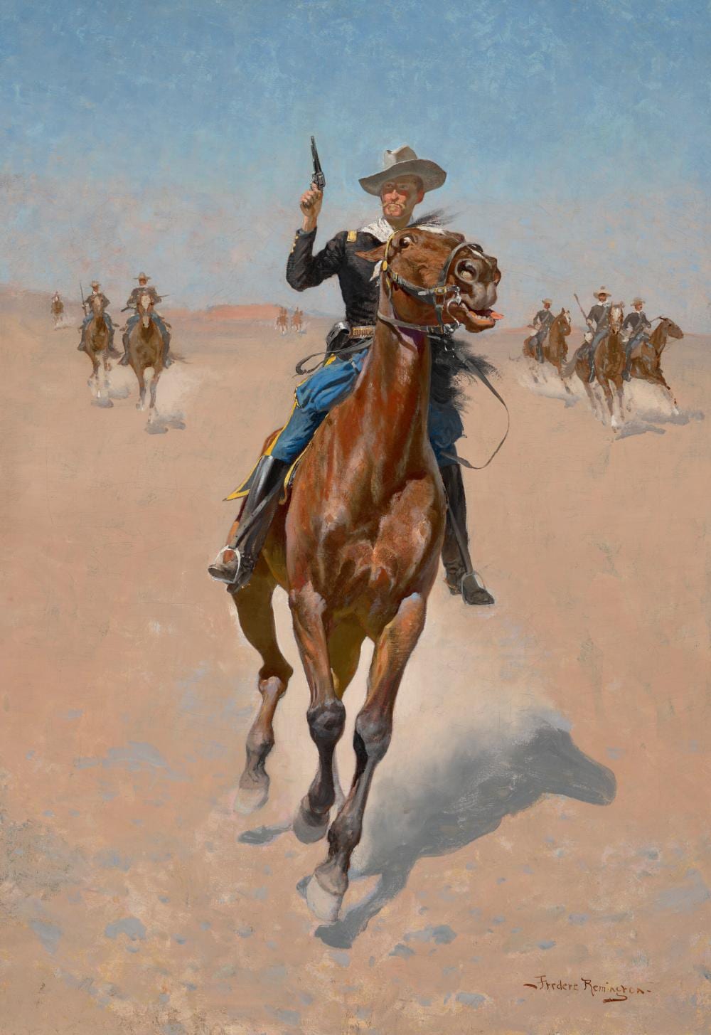 Frederic Remington (1861-1909). The Trooper. oil on canvas48 ½ x 34 in. (12 comparable sale