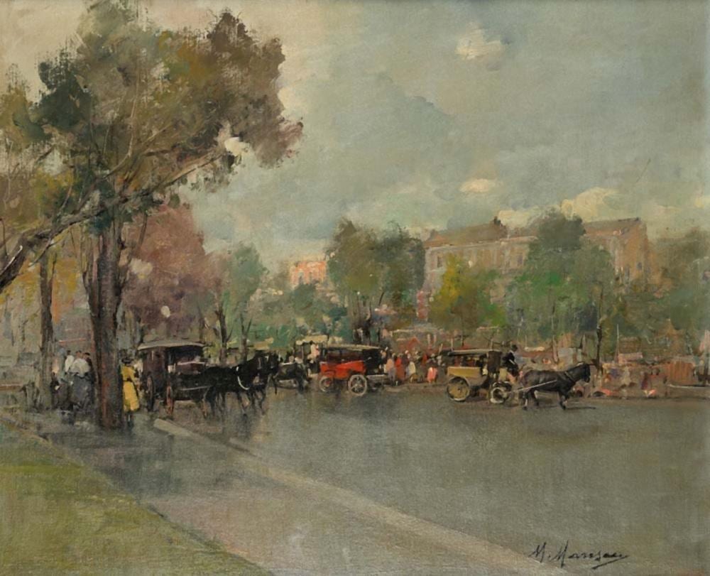 mario maresca naples 1912 naples 1991 city view with carriages in the street · Casa d'aste ARCADIA · 2025-12-17 Mario Maresca comparable auction result: mario maresca naples 1912 naples 1991 city view with carriages in the street