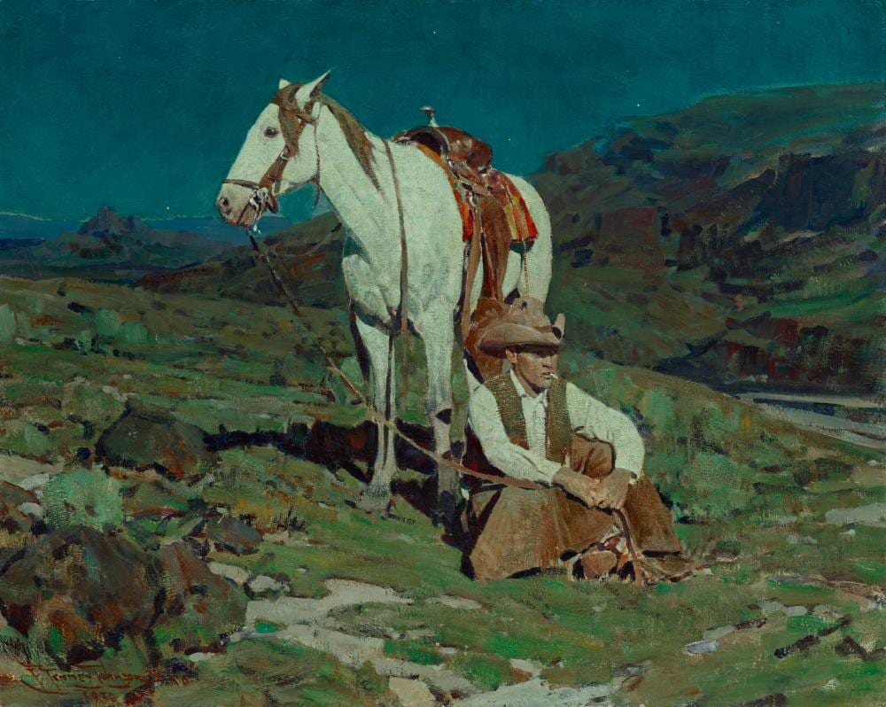 frank tenney johnson 1874 1939 the night hawk oil on canvas24 x 30 in · Christie's · 2026-01-21 Frank Tenney Johnson comparable auction result: frank tenney johnson 1874 1939 the night hawk oil on canvas24 x 30 in
