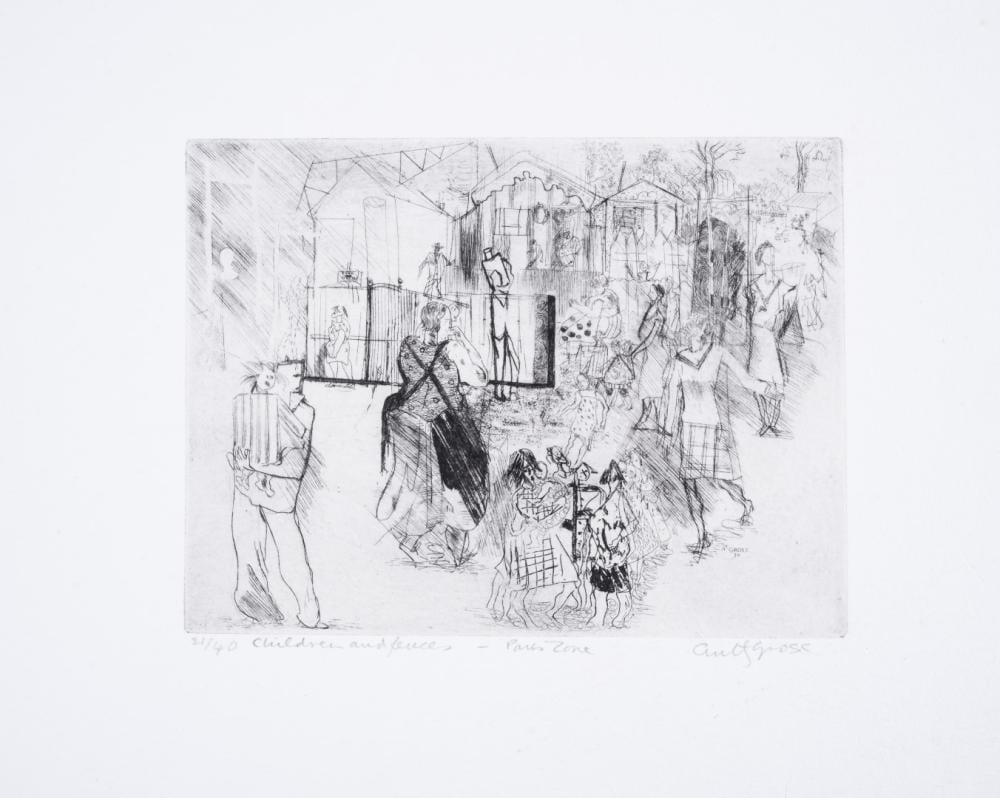 Anthony Gross comparable auction result: anthony gross 1905 1984 children and fences herdman 3005