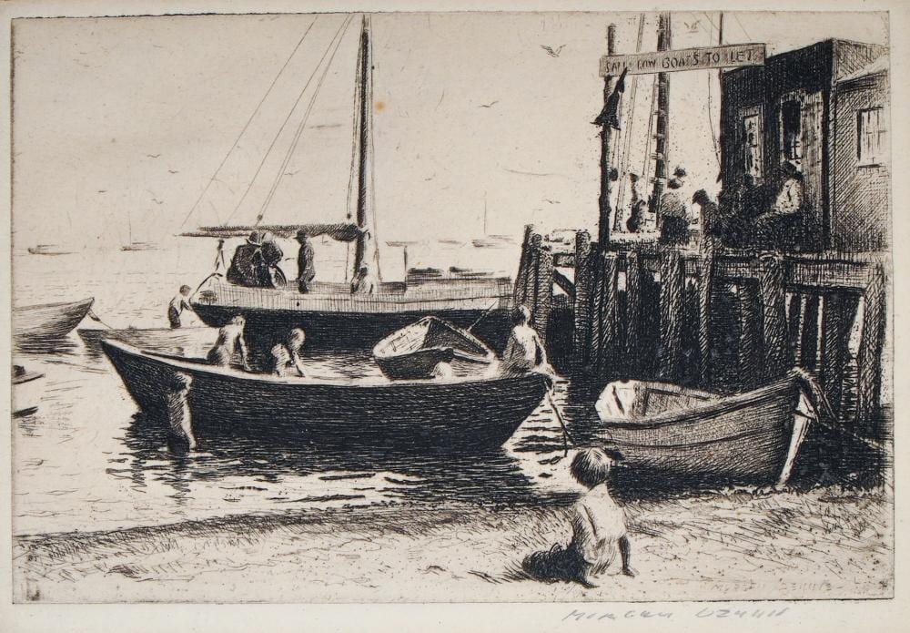 Morgan Dennis comparable auction result: morgan dennis american 1892 1960 etching on paper signed