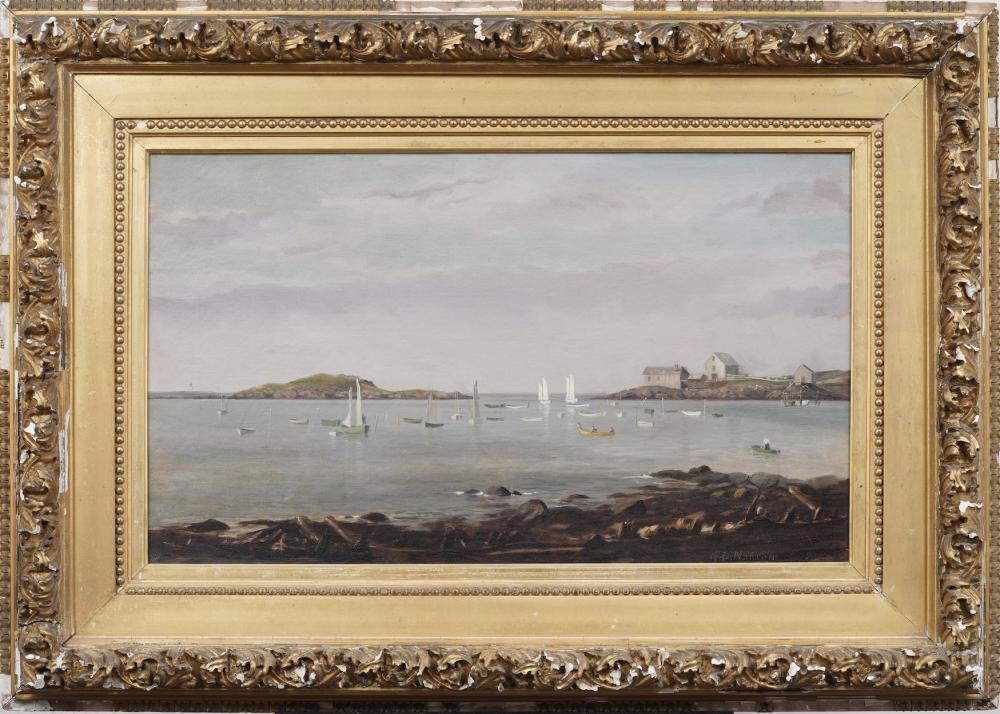 William Edward Norton comparable auction result: william edward norton 1843 1916 antique american seascape large coastal signed oil painting