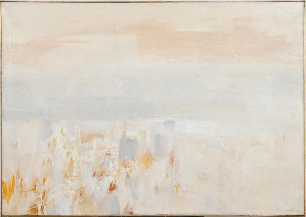 Leo Manso comparable auction result: leo manso 1914 1993 vintage provincetown american modernist abstract expressionist oil painting