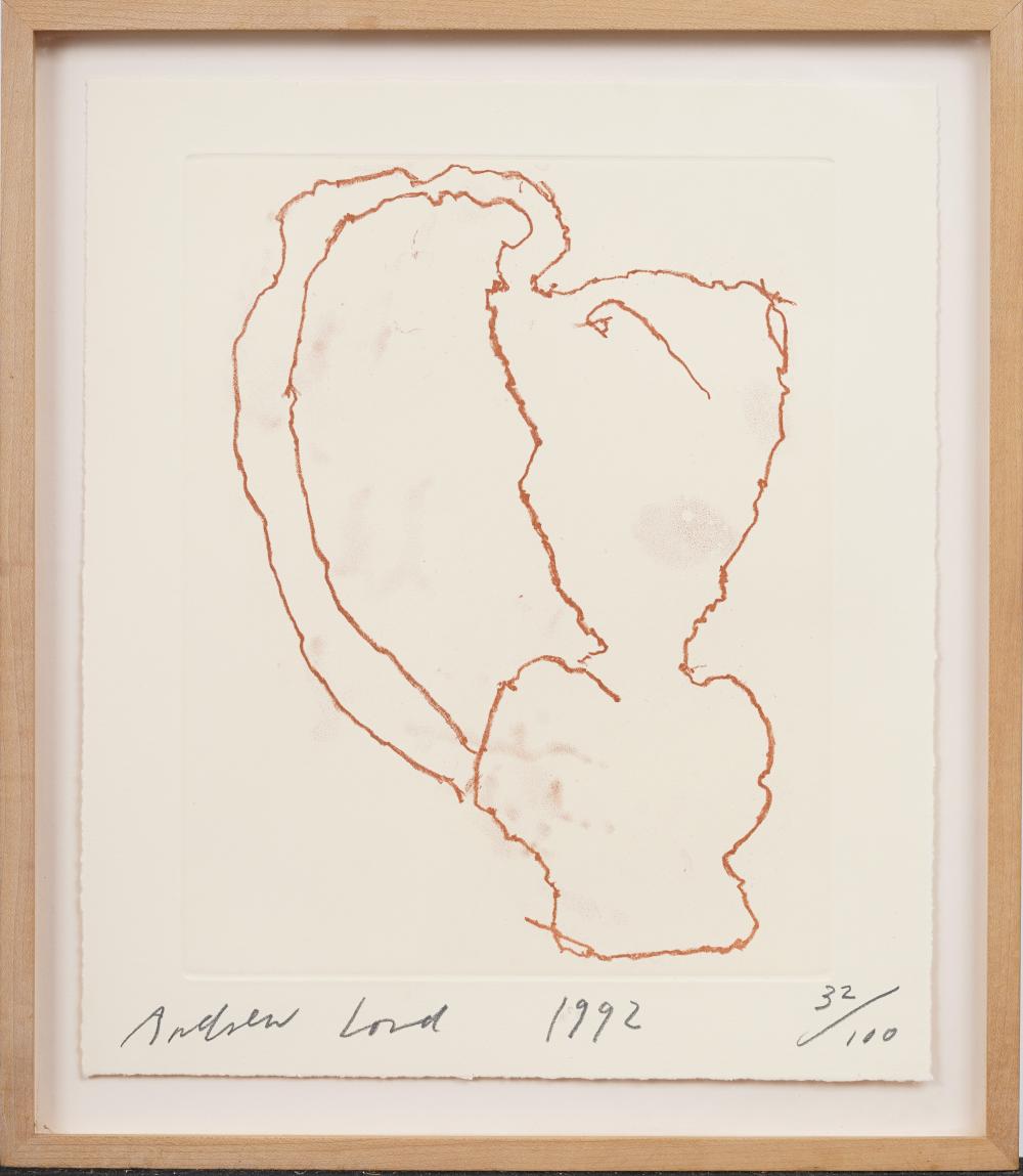 Andrew Lord comparable auction result: andrew lord b 1950 vintage european abstract minimalist line etching numbered print