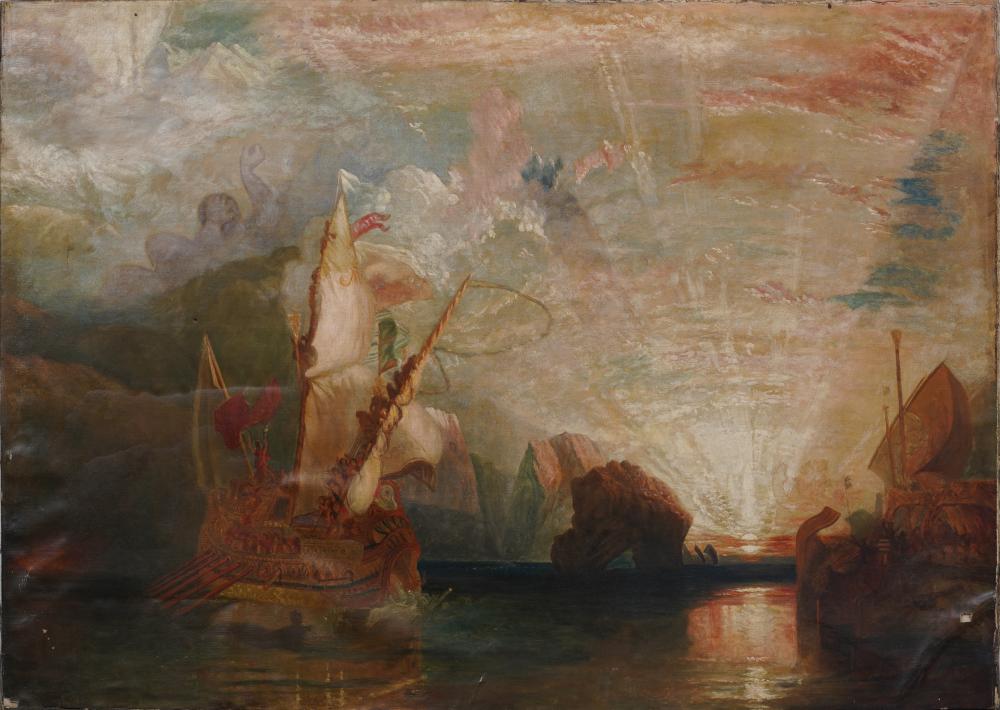 Thomas Waterman Wood comparable auction result: thomas waterman wood 1823 1903 large powerful sunset seascape painting after jmw turner
