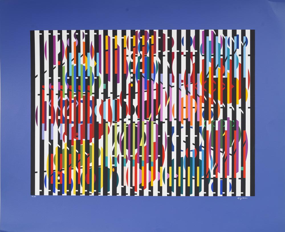 yaakov agam b 1928 contemporary israeli kinetic abstract animation agamograph print · Curated Gallery Auctions · 2025-12-31 Yaakov Agam comparable auction result: yaakov agam b 1928 contemporary israeli kinetic abstract animation agamograph print